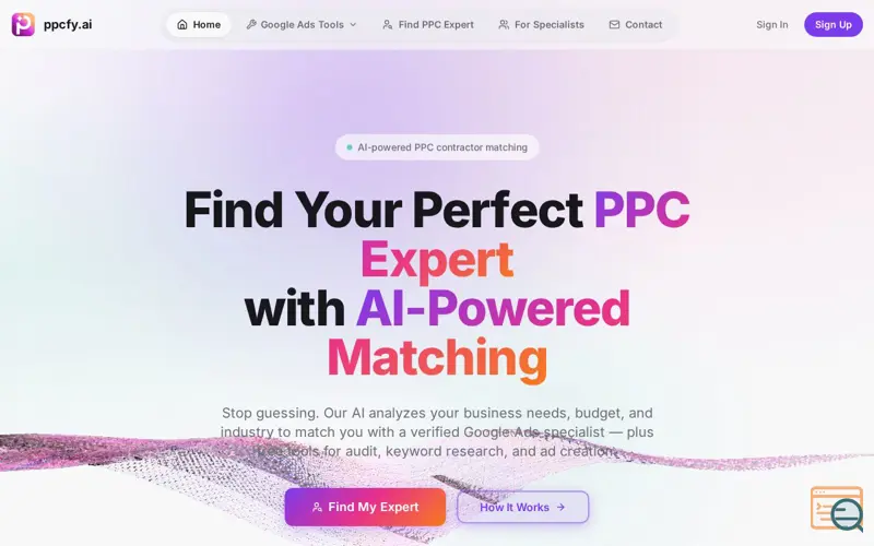 Screenshot of ppcfy.ai