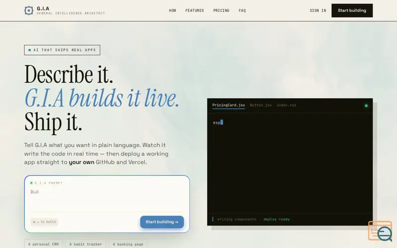 Screenshot of G.I.A.ac