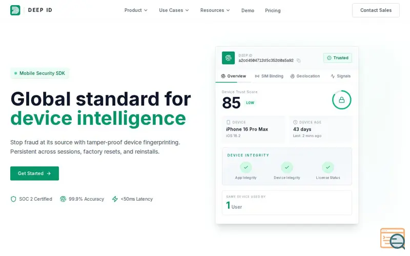 Screenshot of Deep ID