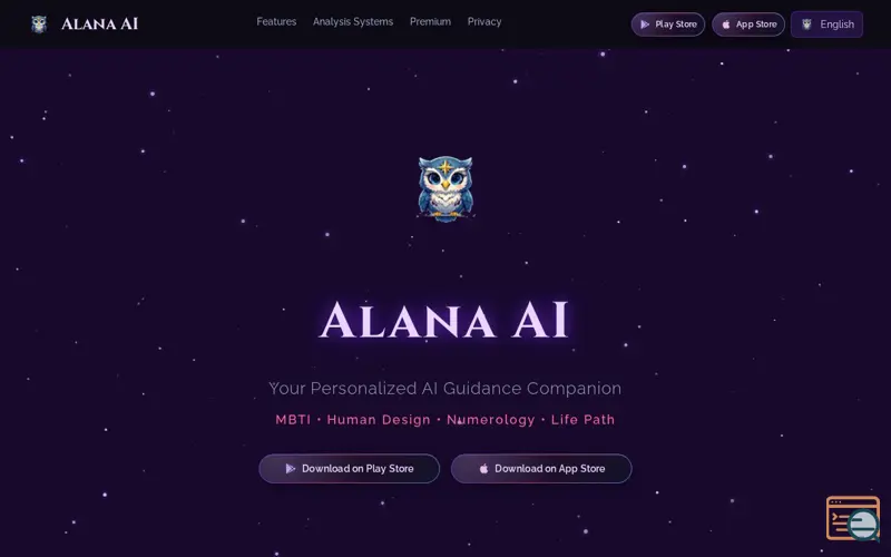 Screenshot of Alana AI