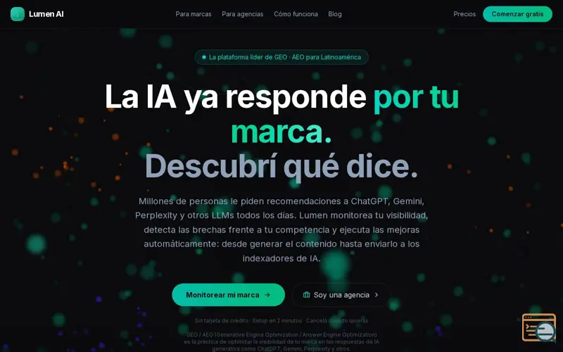 Screenshot of Monitoreo GEO