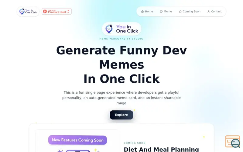 Screenshot of You in One Click