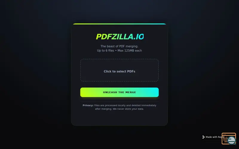 Screenshot of PDFZilla