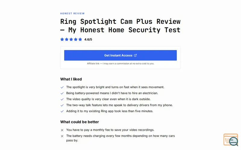 Screenshot of Ring Doorbell Camera 