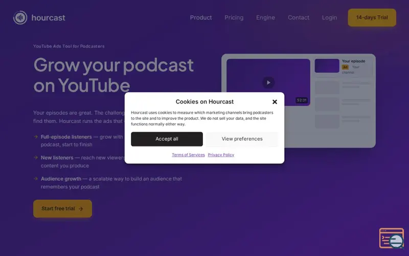 Screenshot of Hourcast, a launch using Seraphinite Accelerator