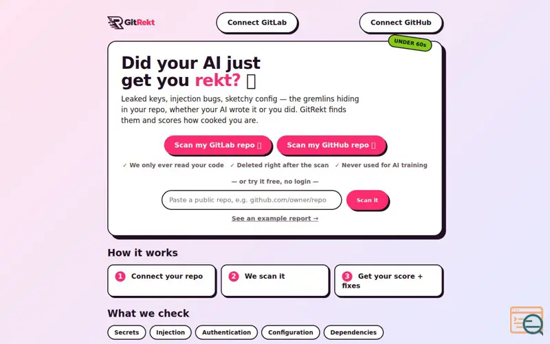 Screenshot of GitRekt