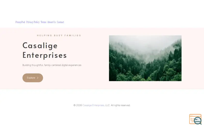 Screenshot of PennyPod