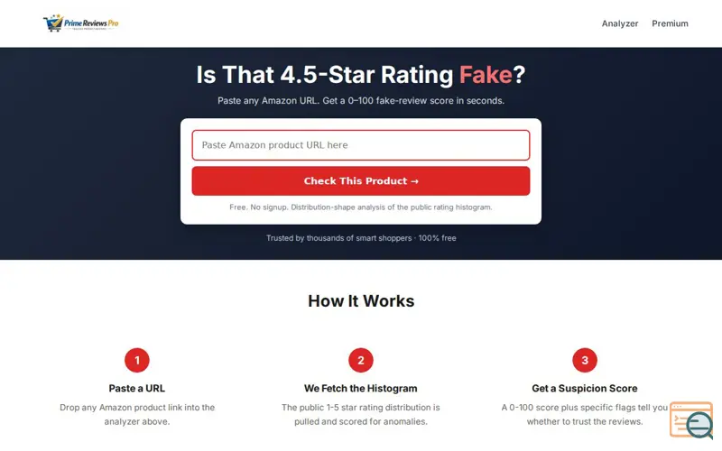 Screenshot of Prime Reviews Pro