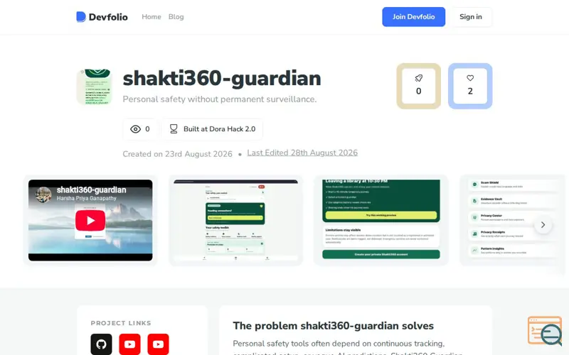 Screenshot of shakti360, a launch using Google Maps
