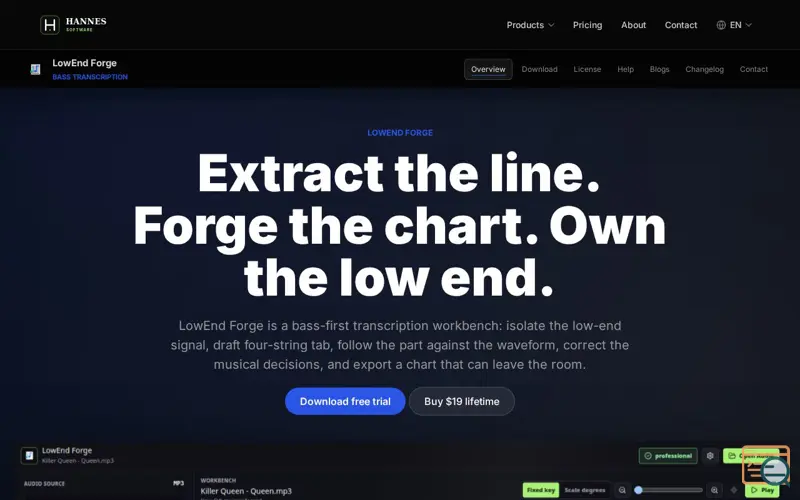 Screenshot of LowEnd Forge