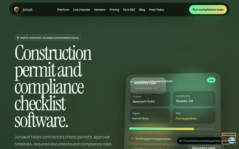 Screenshot of Jurivault
