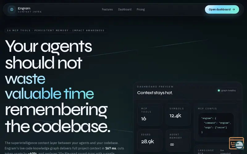 Screenshot of   Engram - MCP Server for AI Dev Agents