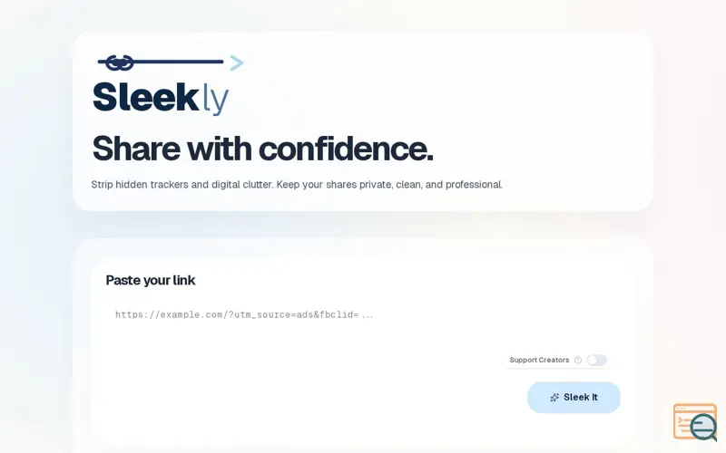 Screenshot of Sleekly