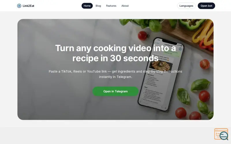 Screenshot of Link2Eat