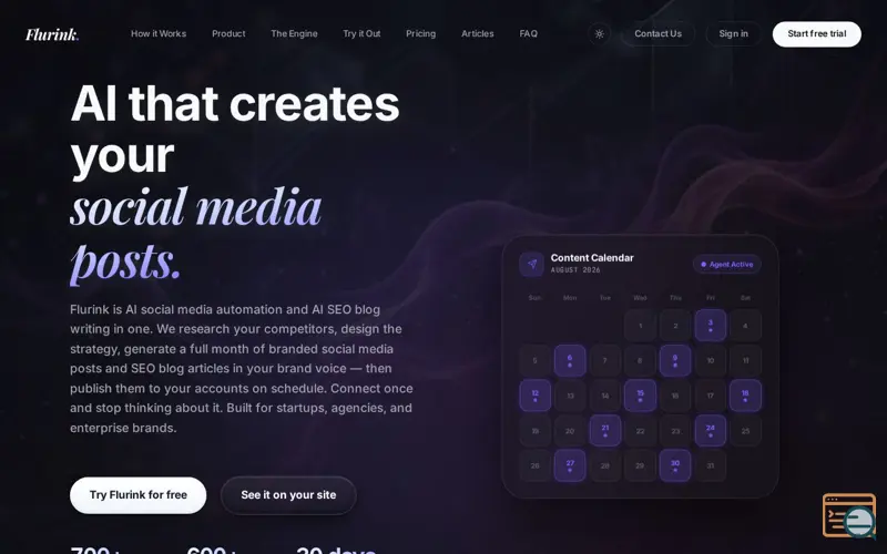 Screenshot of Flurink