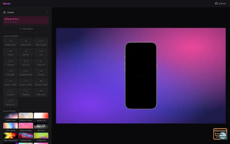 Screenshot of Monkr