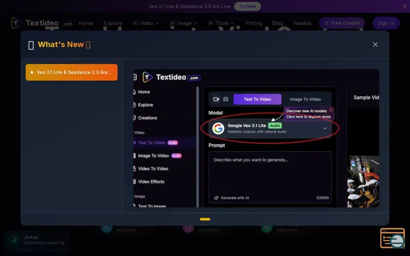 Screenshot of Textideo, a launch using Foundr