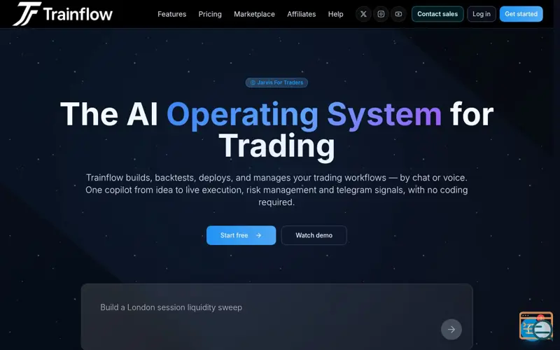Screenshot of TrainFlow