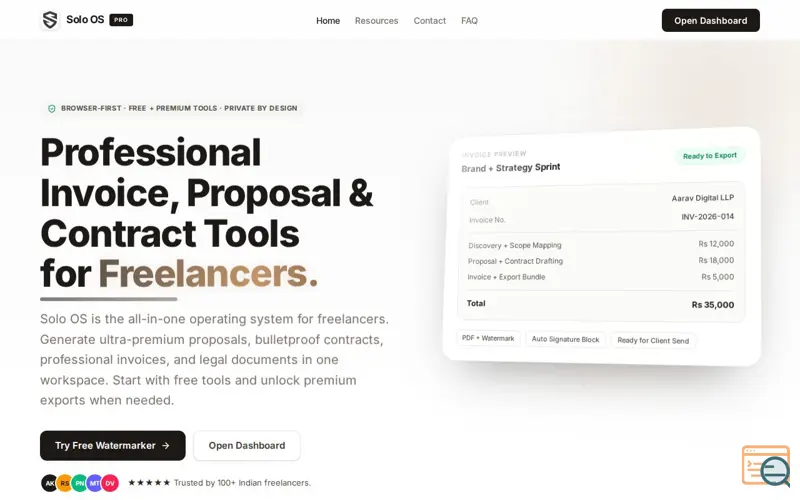 Screenshot of Solo OS