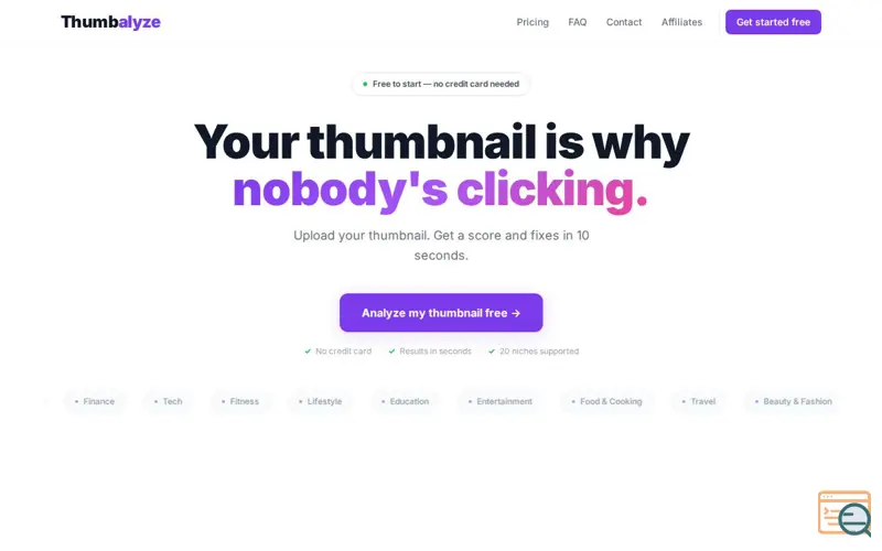 Screenshot of Thumbalyze