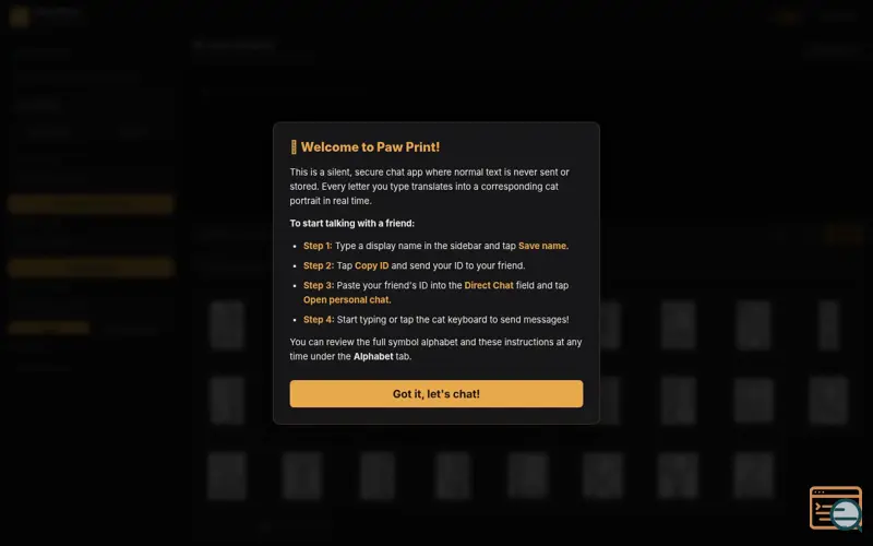 Screenshot of Paw Print — Cat Symbol Chat