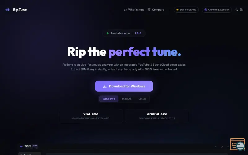 Screenshot of RipTune