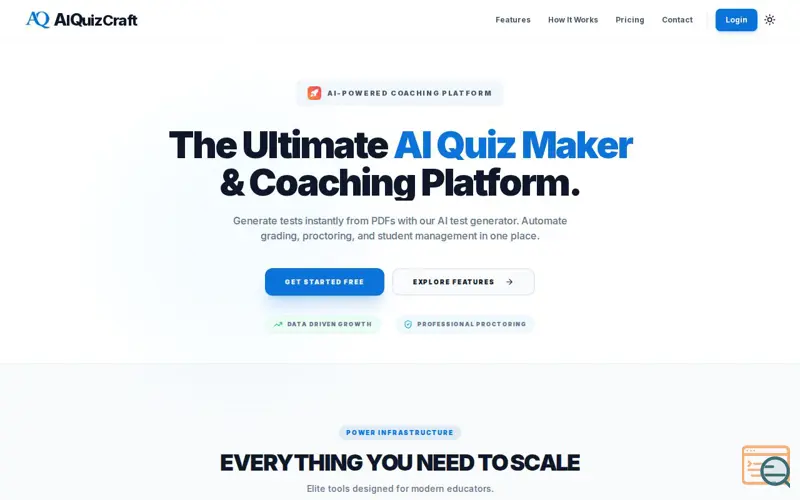 Screenshot of Aiquizcraft.com