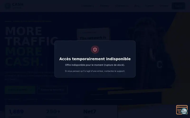 Screenshot of Cash Nutra, a launch using Motion