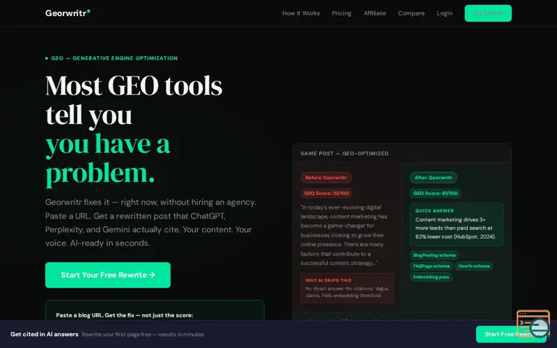 Screenshot of Georwritr