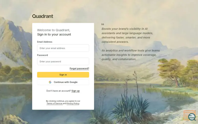 Screenshot of Quadrant