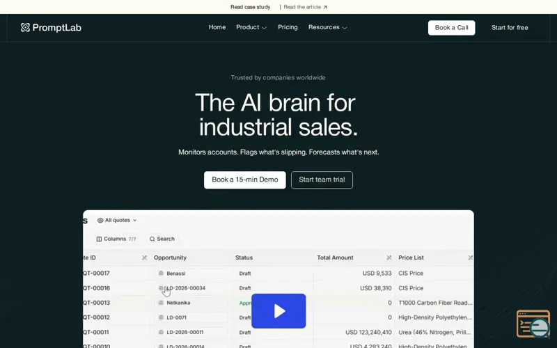 Screenshot of PromptLab