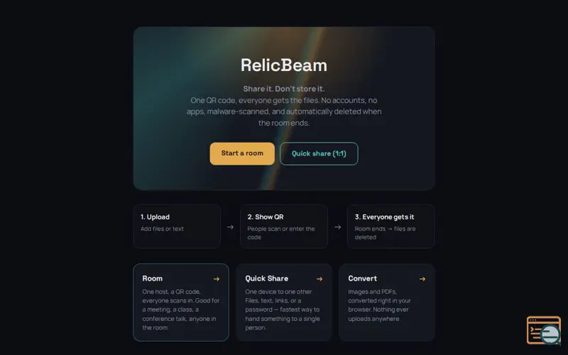 Screenshot of RelicBeam