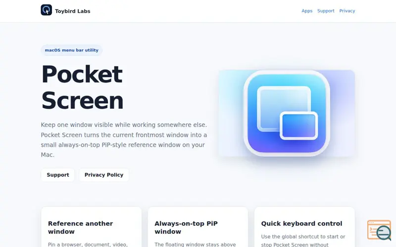 Screenshot of Pocket Screen