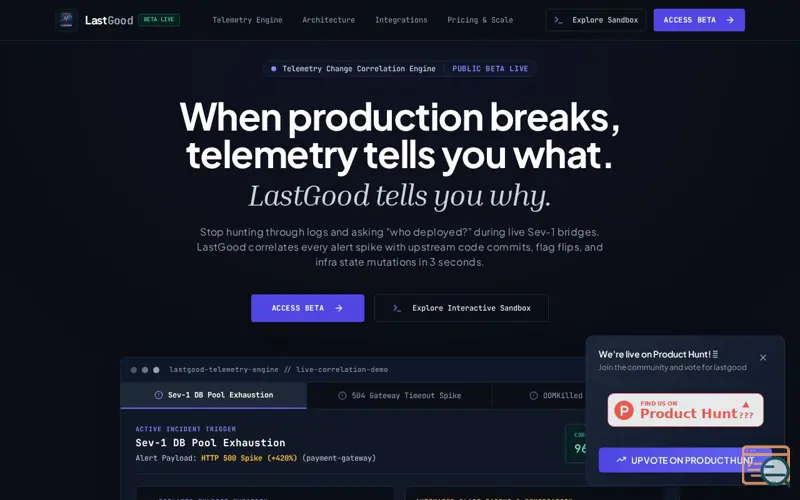 Screenshot of LastGood