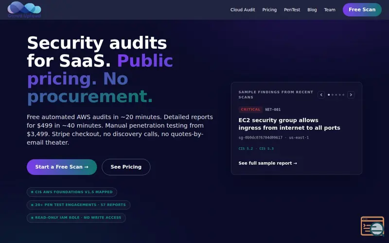 Screenshot of Cloud Upload
