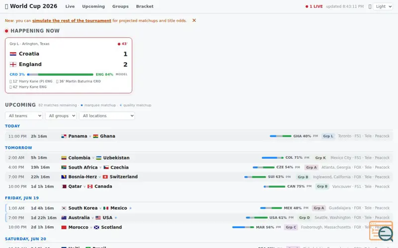 Screenshot of Worldcupdash