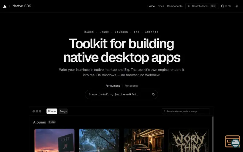 Screenshot of Native SDK