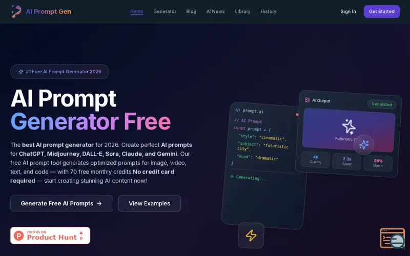 Screenshot of AI Prompt Generator