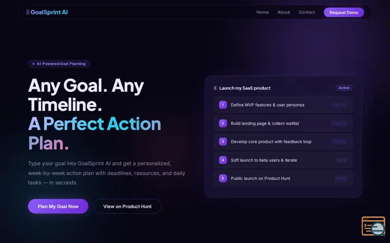 Screenshot of Goalsprintai
