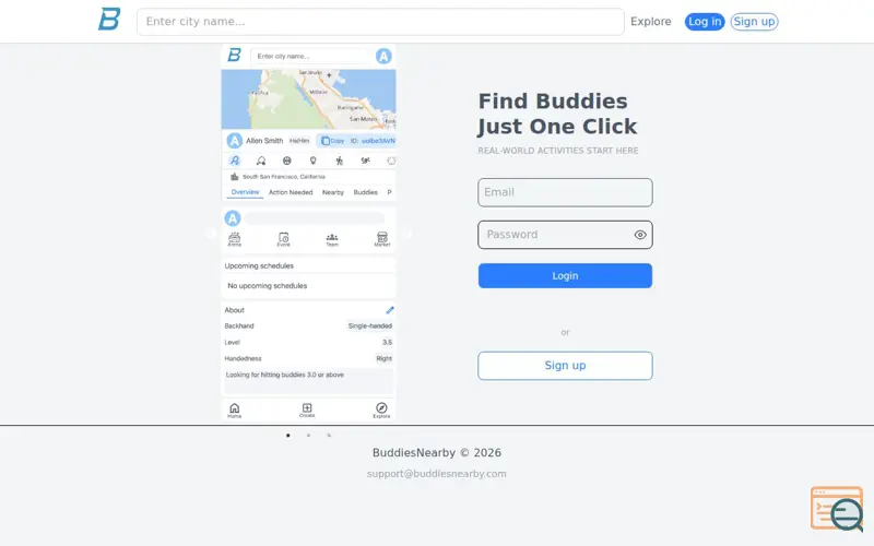 Screenshot of Buddies Nearby
