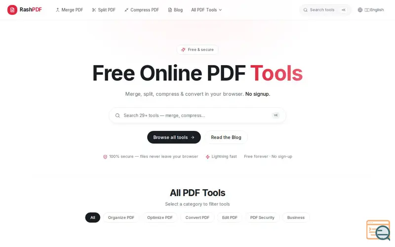 Screenshot of RashPDF