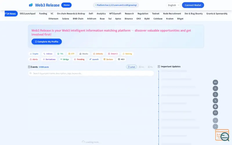Screenshot of Web3 Release——Event