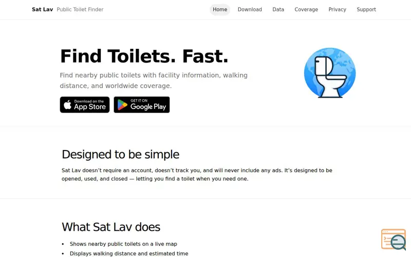 Screenshot of Sat Lav: Public Toilet Finder