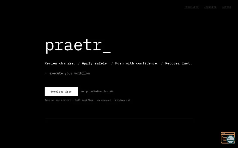 Screenshot of praetr_