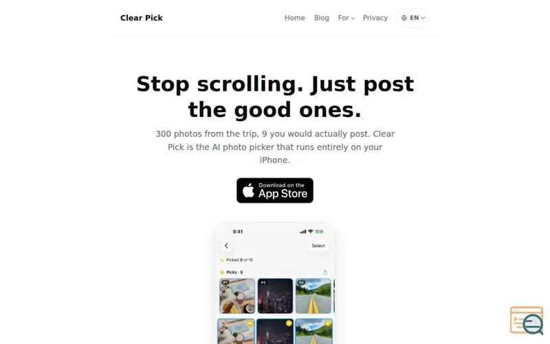 Screenshot of Clear Pick