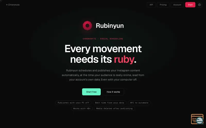 Screenshot of Rubinyun