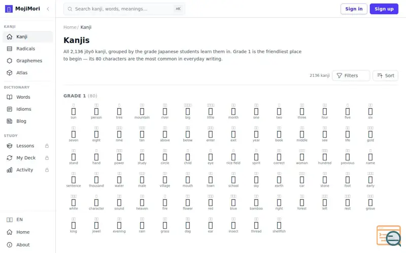 Screenshot of MojiMori 