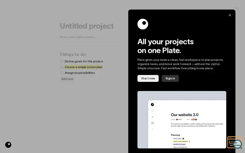 Screenshot of Plate