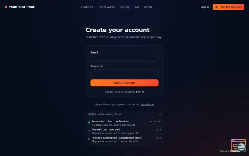 Screenshot of PainPoint Pilot