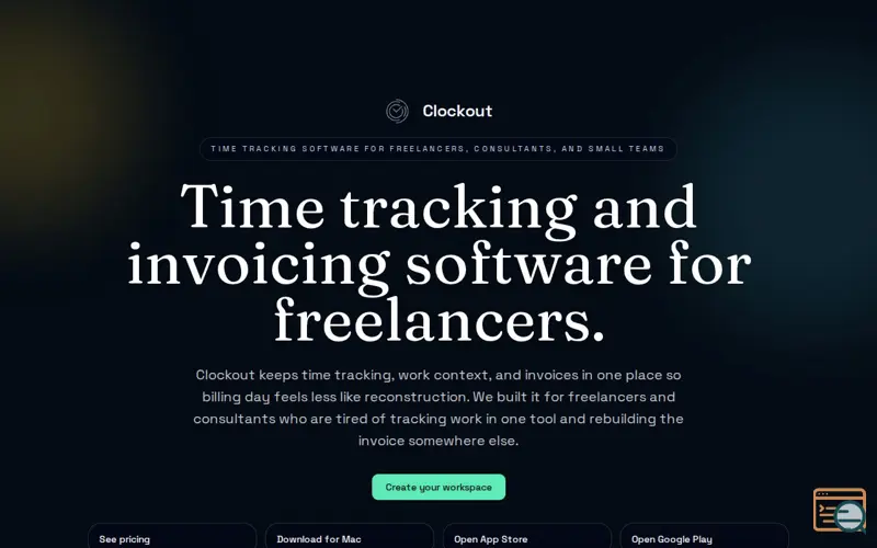 Screenshot of Clockout